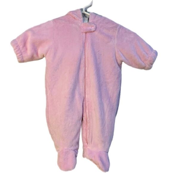 The Children's Place Pink Baby Fuzzy Full Zip Onesie 3-6M. - Picture 2 of 15